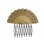 Golden Flamenco Fan-Shaped Filigree Fan Comb 9.917€ #5035276498